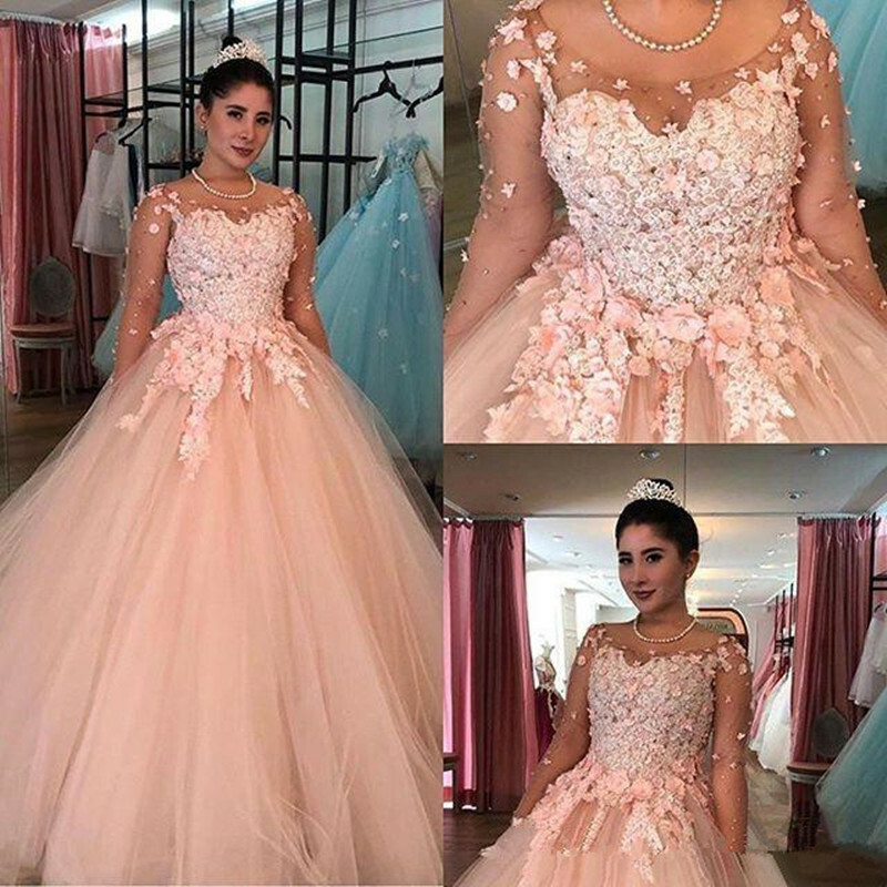 blush pink long gown